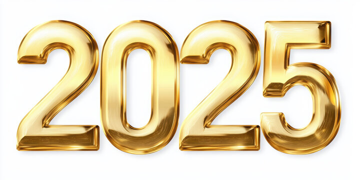 2025 gold for happy new year and holiday
