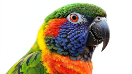 Fototapeta premium Close Up of a Rainbow Lorikeet s Head with Bright Feathers