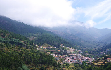 Landscape of Alvoco da Serra in Serra da Estrela Natural Park