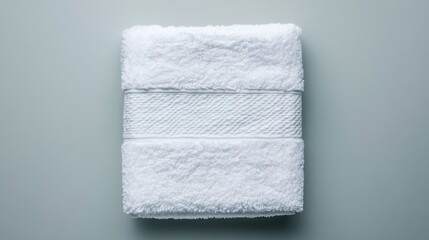Fototapeta premium White Cotton Towel Mockup. AI generated illustration