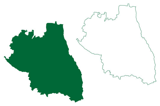 Kadapa district (Andhra Pradesh State, Republic of India) map vector illustration, scribble sketch YSR District or Cuddapah map