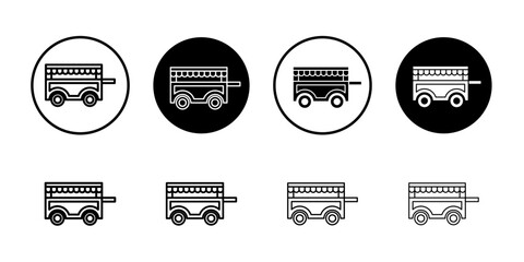 Obraz premium Food cart icon logo set vector
