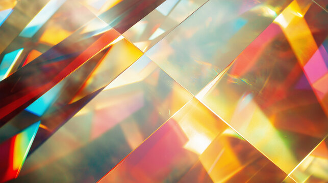 Abstract colorful glass in a striking various shape, showcasing vibrant hues and unique textures