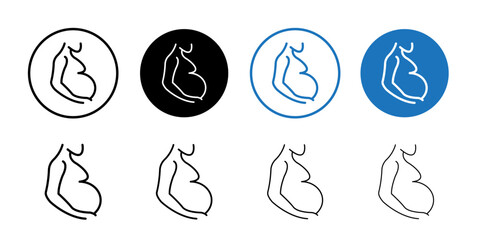 Pregnancy icon logo set vector