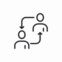 people connection icon sign vector