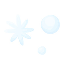 Simple vector snowflake isolated on white background. Snow. Winter and Christmas background texture