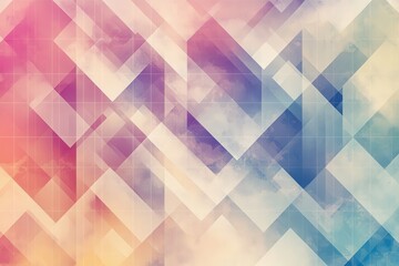 Fototapeta premium Abstract Geometric Background with Overlapping Shapes and Soft Colors