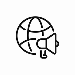 global announcement megaphone icon sign vector