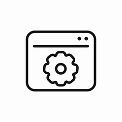 website application settings icon sign vector
