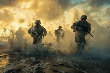 Marines in Uniform on Duty