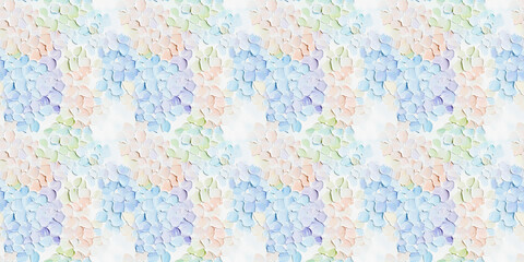 Fototapeta premium an abstract impressionism painting pattern of hydrangeas on a white background