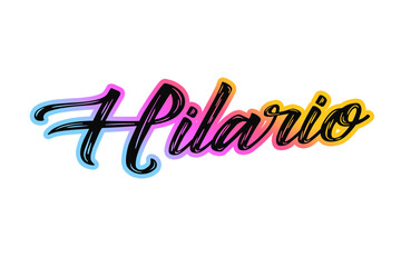 The name “Hilario” written in a stylized colorful retro font