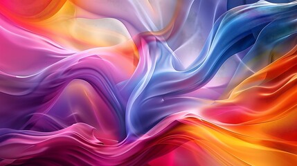 Obraz premium Abstract colorful swirl background with vibrant liquid textures in red, pink, blue, orange, and yellow
