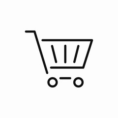 shopping store trolely icon sign vector