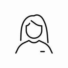 woman employee badge icon sign vector