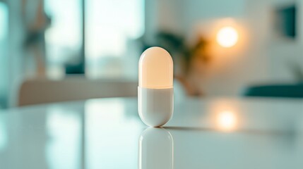 capsule pill on white background