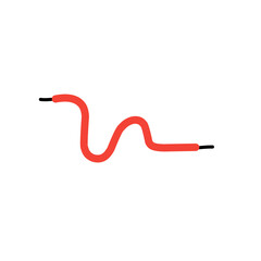 red shoelace vector element
