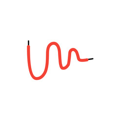 red shoelace vector element