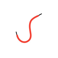 red shoelace vector element