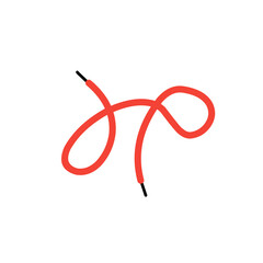 red shoelace vector element