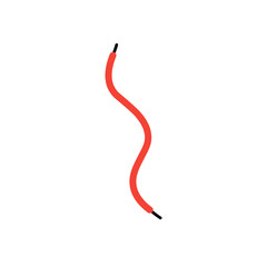 red shoelace vector element