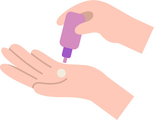 Hand With Skincare Flat Illustration