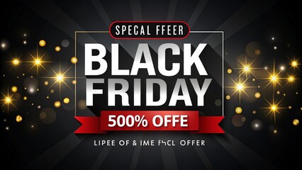 Black friday sale ribbon banners collection isolated. Vector price tags isolated on black background. Top view of Black torn paper and the text black friday on a red background. Black Friday 