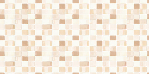 ivory and biscuit color tiles seamless pattern, clean surface texture, white background