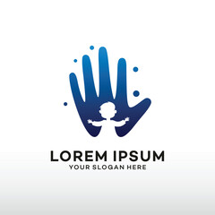 Obraz premium family and kids design element vector template illustration