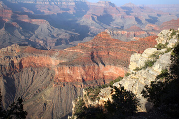 Grand Canyon in the USA. Photo in sunny weather
