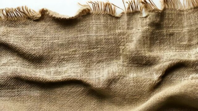 Exploring the texture and design of natural burlap fabric in a minimalist setting