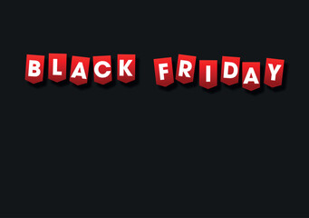 Black friday letter banners