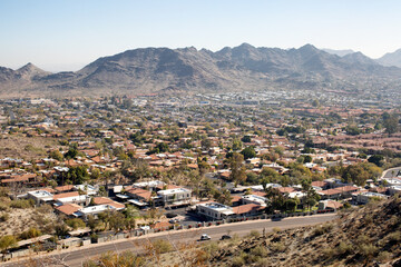 View from a lookout on North Mountain looking towards housing