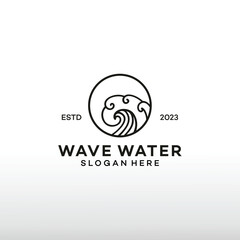 Wave logo symbol water wave vector illustration design