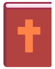 Obraz premium Catholic bible flat icon isolated on white background.