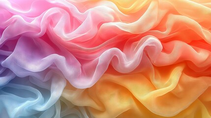 Obraz premium Close-up of a multicolored background with wavy designs at the top and bottom
