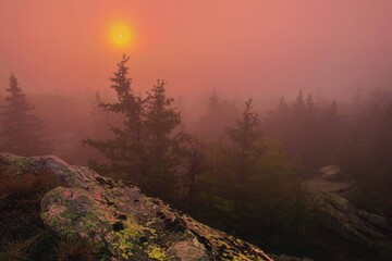 sunset in the mountains