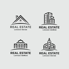 Fototapeta premium Modern Real Estate Logo Set