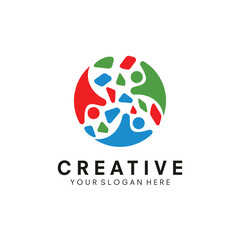 people logo vector icon illustration design