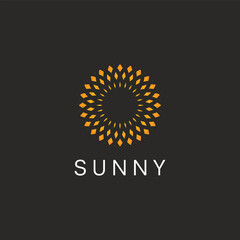sun logo vector design template. sun abstract icon.