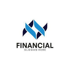 Obraz premium business finance logo design vector template