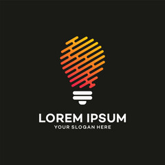 bulb logo vector template illustration design