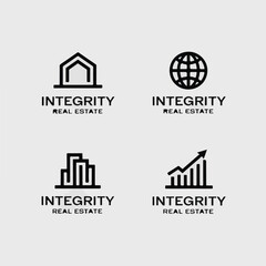 Obraz premium Modern Real Estate Logo Set