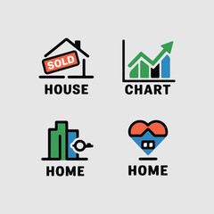 Modern Real Estate Logo Set