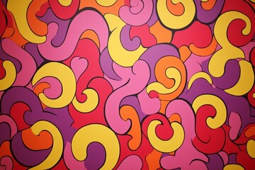 Fototapeta premium Abstract Swirls Retro Design.