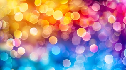 Vibrant Abstract Background with Colorful Circle Bokeh Light