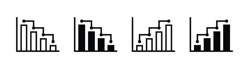 Vector Up And Down Graph Icon. Up And Down Chart Icon. Growth Diagram Icon