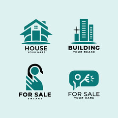 Obraz premium Modern Real Estate Logo Set