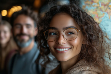 A travel consultant providing detailed itineraries and travel recommendations to a couple planning their honeymoon.