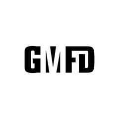 initial letter GMFD logo vector